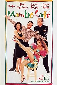 Danny Aiello, Rosanna DeSoto, Paul Rodriguez, and Thalía in Mambo Café (2000)