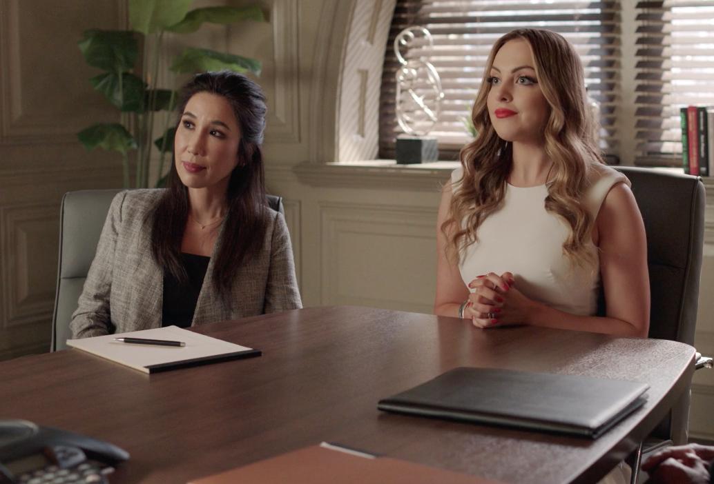 Still of Grace Junot and Elizabeth Gillies in Dynasty and Stars Make You Smile.