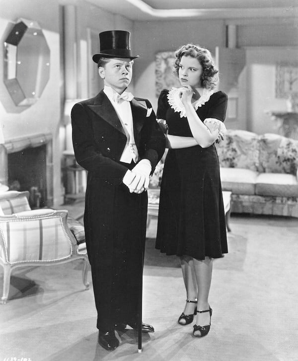 Judy Garland and Mickey Rooney in Andy Hardy Meets Debutante (1940)