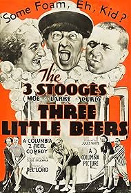 Moe Howard, Larry Fine, Althea Henley, Curly Howard, Eve Reynolds, and Ninette Crawford in Three Little Beers (1935)