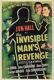 John Carradine, Evelyn Ankers, Alan Curtis, Leon Errol, Jon Hall, and Gale Sondergaard in The Invisible Man's Revenge (1944)