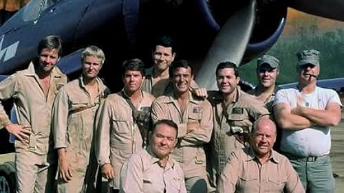 Robert Conrad, Dirk Blocker, Dana Elcar, Jeff MacKay, and Simon Oakland in Black Sheep Squadron (1976)