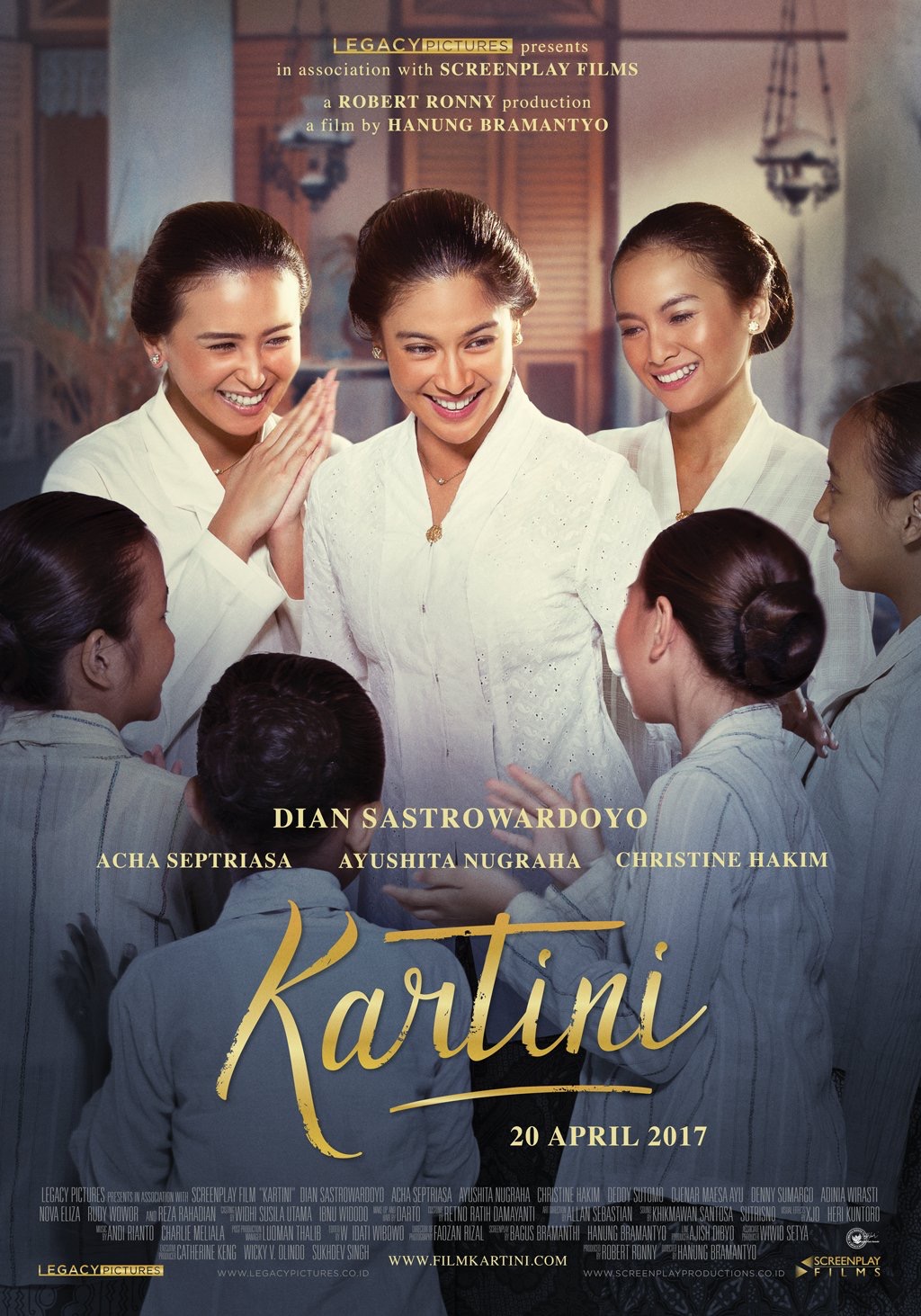 Dian Sastrowardoyo, Acha Septriasa, and Ayushita in Kartini: Princess of Java (2017)