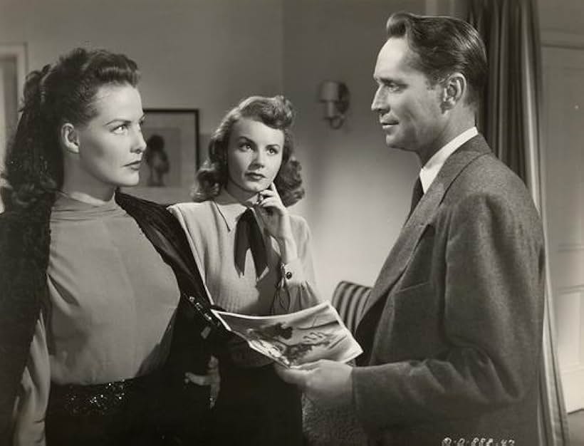 Janet Blair, Janis Carter, and Franchot Tone in I Love Trouble (1948)