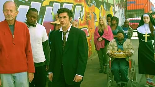 From the short film The Blasphemy, directed by Jibron Chaudhari, with performances by Ciara Flynn, Adam Weber, and Chester 'Cheetah' Patterson.  In this scene, Rey Marz is portraying a pastor who is desperate to win back his congregation from a startup church that has formed in a nearby alleyway.