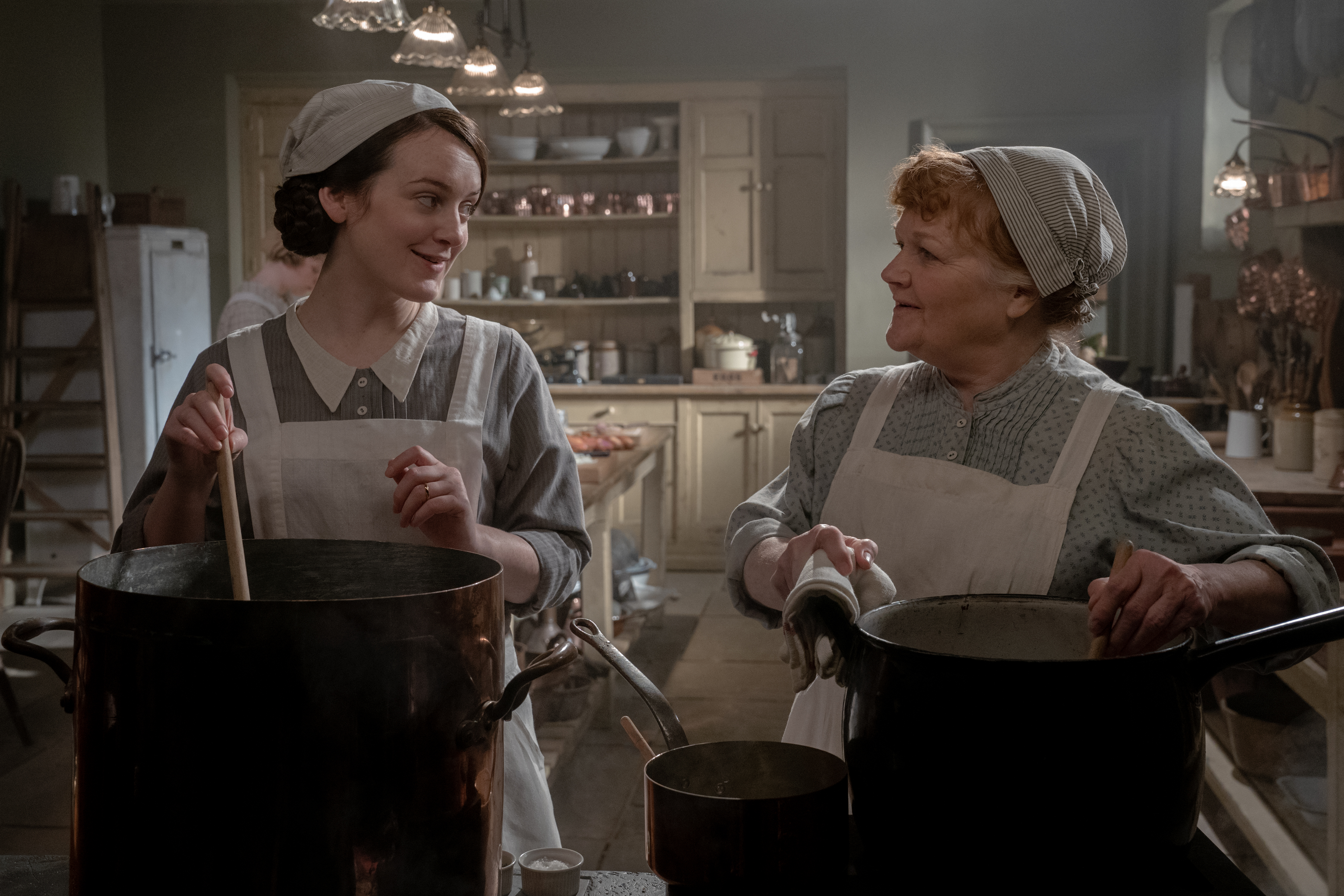 Lesley Nicol and Sophie McShera in Downton Abbey: A New Era (2022)