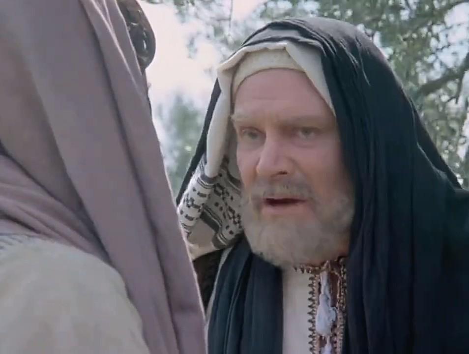 Laurence Olivier and Robert Powell in Jesus of Nazareth (1977)