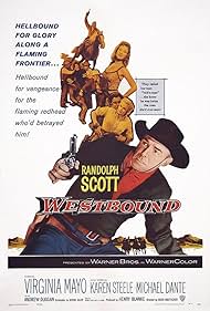 Randolph Scott, Virginia Mayo, and Karen Steele in Westbound (1958)