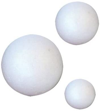 Polystyrene Balls - 7cm diamter - Pack of 10 Make your own Christmas Baubles, Decoration and other Craft