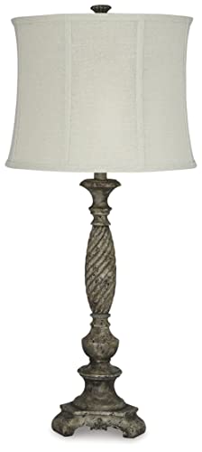 Signature Design by Ashley Alinae Vintage 33.75" Table Lamp with Softback Shade, Antique Gray