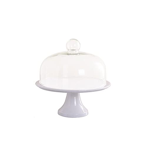 Cake Stand Cake Tray Tall Bread Display Stand with Lid Glass Lid Fruit Tray Afternoon Tea Snack Cake Stand for Wedding Party Festival Cake Plate (Size : C)