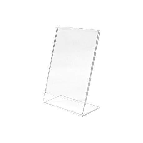 CDP CLEAR ACRYLIC TABLE TOP DISPLAY STANDS (SLANT WITH 1 SIDED VIEW) A4-210mm x 297mm Card Holder