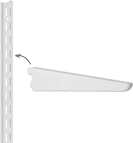 Super HD 10 Pack 17cm OR 170mm White MSF Twin Slot Shelving Bracket