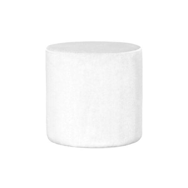 Furniture Explorer Round pouf/ottoman (White)