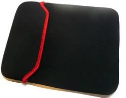 Epresent Faux Leather 15.6 inch Laptop Sleeve Bag Case Pouch Reversible Bag for Dell Laptops, Red, Black