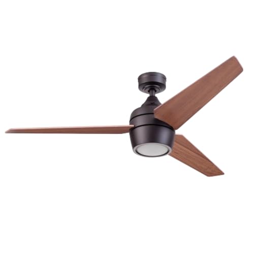 Honeywell Ceiling Fans Eamon Modern 52 Inch Ceiling Fan with Light, Remote Control Fan, LED Indoor Fan with 3 Blades, Brown Maple and Black Blade Finish Options, Bronze (50603-01)