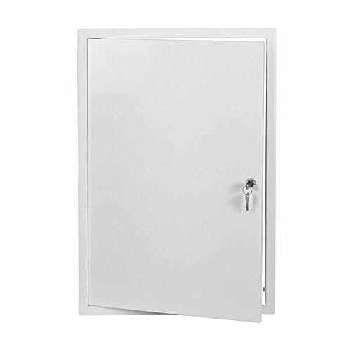 Armar Trading LTD White Metal Access Panel 400mm x 600mm with Lock/Keys Inspection Door Flap