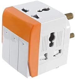 3 PIN 3 Way Universal Conversion Plug with Individual Switch for Home and Official Use