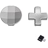 2 in 1 D-Pads for Xbox Elite 2 Core Controller Stainless Steel D-Pads for Xbox One Elite Series 2 Controller D-Pads Replacement for Xbox One Elite Series 1 Controller (Silver) Type-C Convertor