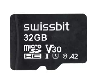 SWISSBIT/Box=1/SFSD032GN1AM1TB-E-EF-21P-STD SFSD032GN1AM1TB-E-EF-21P-STD, Memory Cards Industrial microSD Card, S-56u, 32 GB, 3D PSLC Flash, 25C to +85C