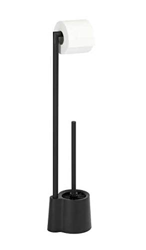 WENKODIE BESSERE IDEE Avola Toilet Brush Holder Stand, Black, 13 x 66, 5 x 16 cm