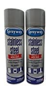 Sprayway SW841 Aerosol Stainless Steel Polish & Cleaner, 15 oz (15 oz can, Pack of 2)