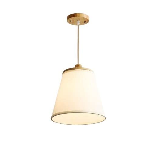 MIMMIC Minimalist Nordic Wooden Chandelier Japanese Tatami Pendant Light Creative Restaurant Bar Ceiling Lamp Rubber Wood Personality Suspension Light High Light Fabric Lampshade LED Hanging Lamp Dura