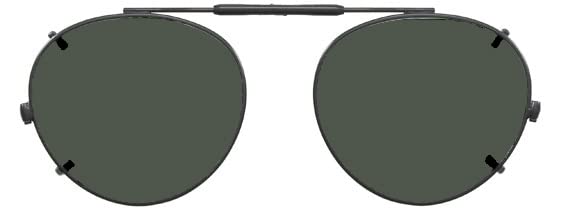 Shade ControlVisionaries Polarized Clip on Sunglasses - Round - Black Frame - 49 x 43 Eye