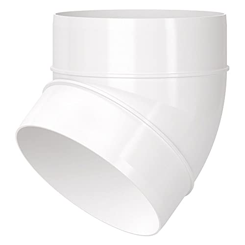 Fantronix 45 Degree Elbow Connector Bend 150mm - 6 inch Round Plastic Ducting Joint to Connect Round Duct Pipe or Flexible Hose Ventilation Pipe