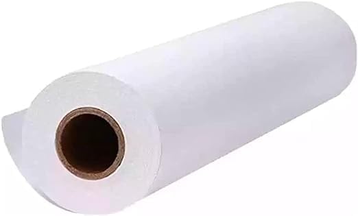 White jumbo Drawing Art Paper Roll for Kids, (45cm x 50m) 55yards 80gsm Big Stand Paper Roll for Painting, Sketching, Plotter, Tracings, Gift Wrapping, Table Cover, Wall Arts, Bulletin Board