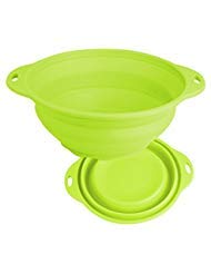 JovilifeCollapsible bowl, 71 oz large silicone bowl, collapsible bowl outdoor, camping,hiking, 9 cups silicone mixing bowl (9cups /71oz Green)