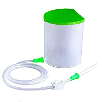 Birdie PVC Enema kit satvik movement | 1.5 Litre | Improved Model enema kit for home use with instruction - 1 silicon tube, 2 nozzles, 1 clamp(For Men And Women)