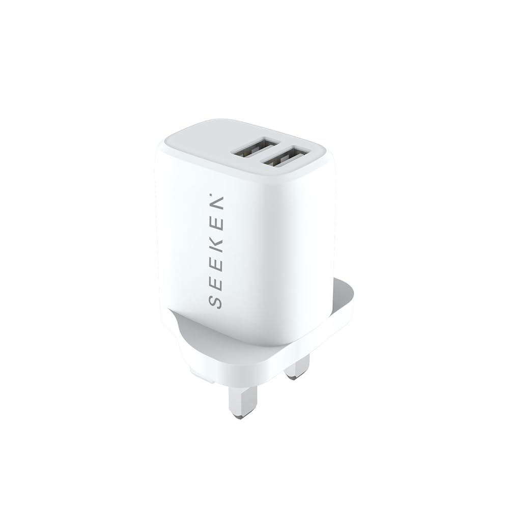 SEEKENNeutra Duo Mobile Charging Adapter 2 USB - White | Fast Charging | 2 in 1 | Compact | Power Delivery | Premium Design | Adapter.