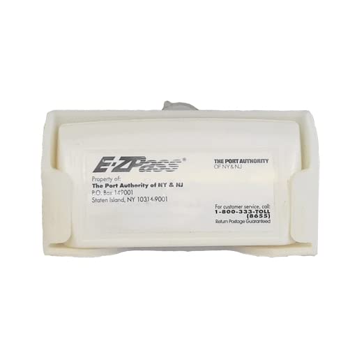 EZ Pass Holder for New EZ-Pass and I-Pass - Toll Transponder Holder - High Temp - 3 Point Mount (1 Pack) - White