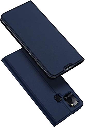 MoreFit Flip Folio Wallet Case for Samsung Galaxy A21s, Kickstand Leather Magnetic Flip Cover for Samsung Galaxy A21s - Blue