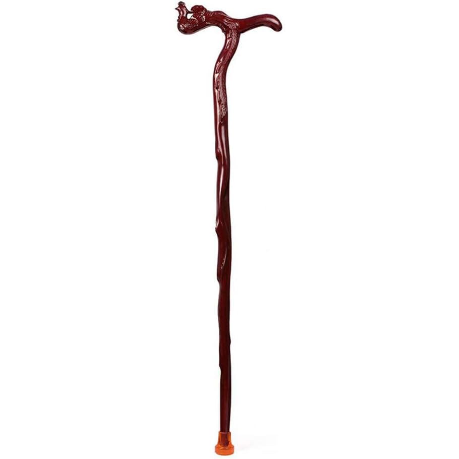 Wooden Walking Sticks Elderly Walking Stick, Solid Wood Cane, Wooden Crutch, Wood Relief ? Faucet Crested Handle Implied Auspicious Length 88/ 86cm Can Be Truncated As Needed Mobilit