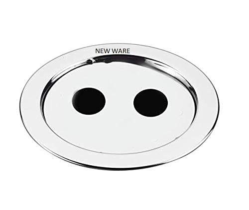 NEW WARE® Round Stainless Steel Bathroom Jali/Trap Floor Drain with Double Hole with Chrome Finish Water Drain Locking Grating