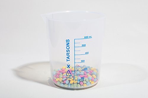 PLASTIC POLYPROPYLENE PP MEASURING BEAKER 500ML LABORATORY KITCHEN