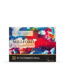 ST CUTHBERTS Mill Millford - Pad of 20 Sheets of Fine Grain Watercolour Paper - 31 x 23 cm - 300 g/m² - White