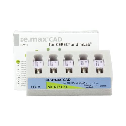 680030 IPS e.max CAD CEREC Blocks InLab MT A3 C14 5/Pk