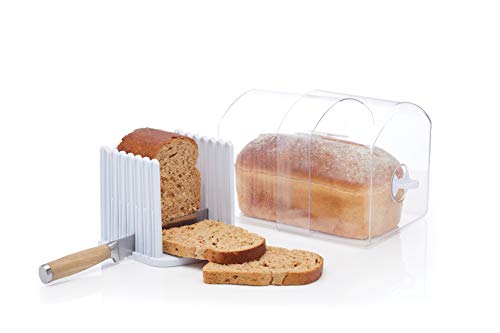 Kitchen Craft Stay Fresh Expanding Keeper Bin with Bread Slicer Guide, Youth Large / 11-13