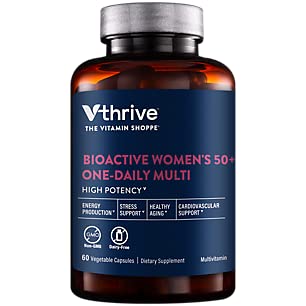 Bioactive Multivitamin for Women 45+ Once Daily Supports Stress, Healthy Aging (60 Vegetarian Capsules)