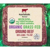 Marketside Organic Grass-Fed 93% Lean/7% Fat, Lean Ground Beef, (4pack - 16 oz) total 4 lbs.