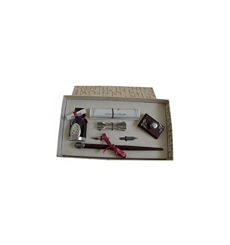 Antique Writing Set with Wooden Pen and 2 Nibs