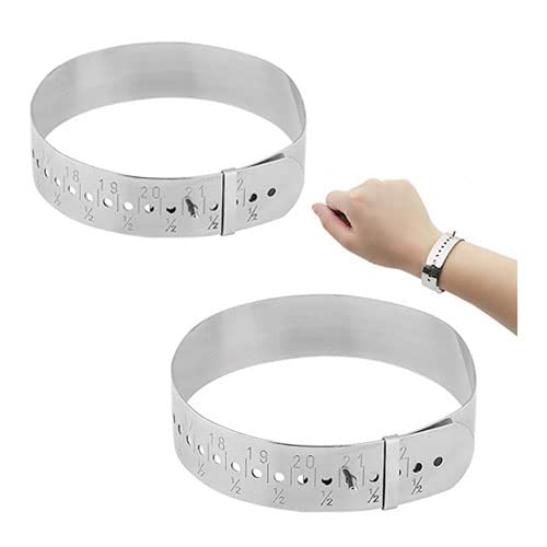 Bracelet Bangle Gauge Sizer,Stainless Steel Adjustable Bangle Measuring Tool,Jewelry Making Bracelet Sizing Tools for Sizing Bangles, Cuffs and Link Style Bracelets