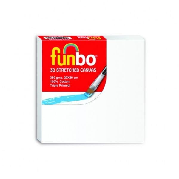 Funbo 380 Gms Stretched Canvas, 20 cm x 20 cm Size