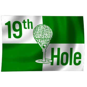 19Th Hole Flag 12X18 Inch SolarMax Nylon