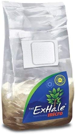 ExhaleHomegrown CO2 Micro - CO2 Bag for Indoor Grow Rooms & Tents - CO2 for Grow Tents - Foliage Mushroom Bag - 1.5 lbs.