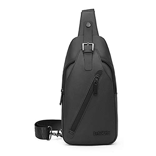 ah arctic hunterCross Body Backapack, Black, 16 * 7 * 33 cm, Daypack Backpacks