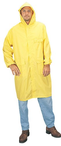 Liberty Glove & SafetyLiberty DuraWear PVC/Polyester 2-Piece Raincoat with Detachable Hood, 48" Length, 0.35mm Thick, 5X-Large, Yellow (Case of 12)